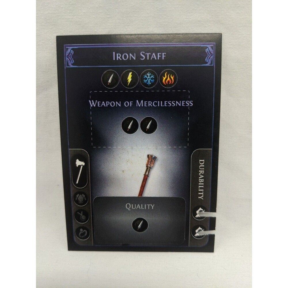 *Punched* Path Of Exile Exilecon Iron Staff Of Merciless Magic Trading Card